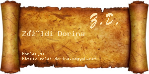 Zöldi Dorina névjegykártya