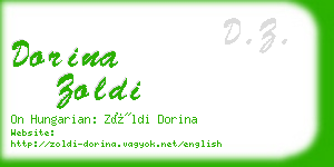 dorina zoldi business card